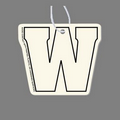 Letter "W" Air Freshener Tag